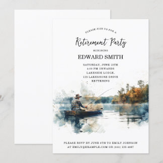 Invitation de la partie de retraite de pêche