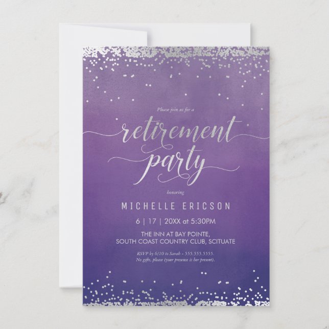 Invitation de la partie de retraite - Personnalisé (Devant)