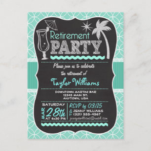 Invitation de la partie de retraite sur Aqua Motif