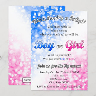 Invitation de la partie de révélation de genre