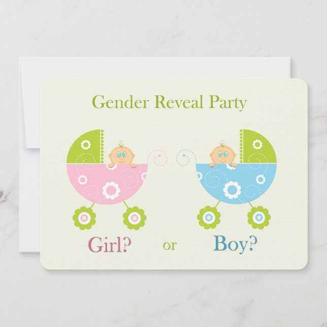 Invitation de la partie de révélation de genre (Dos)
