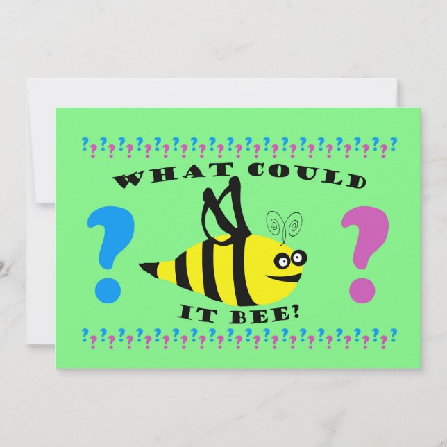 Invitation de la partie de révélation de genre (Devant)