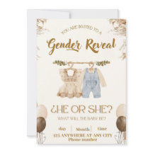 Invitation de la partie de révélation de genre - "