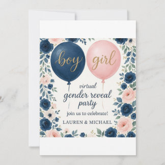 Invitation de la partie de révélation de genre vir