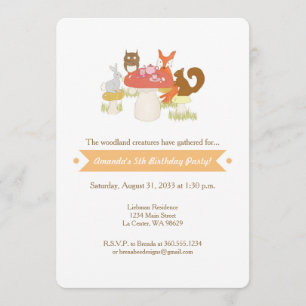Invitation de la partie de thé de Woodland Creator