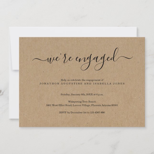 Invitation de la partie d'engagement (Devant)