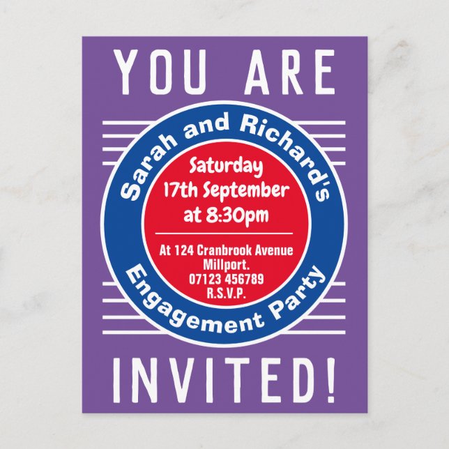 Invitation de la partie d'engagement (Devant)