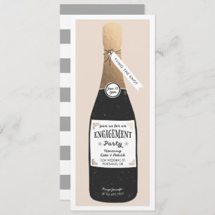 Invitation de la partie d'engagement Bubbly