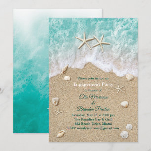 Invitation de la partie d'engagement de Beach Wave