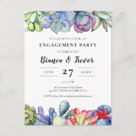 Invitation de la partie d'engagement de cactus réu