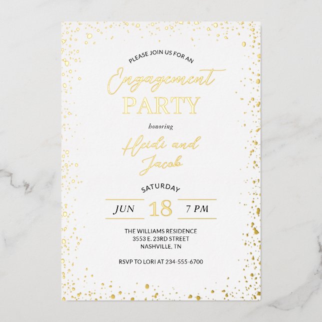 Invitation de la partie d'engagement de Glitz mode (Recto)