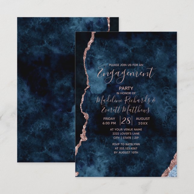 Invitation de la partie d'engagement de la Marine  (Devant / Derrière)