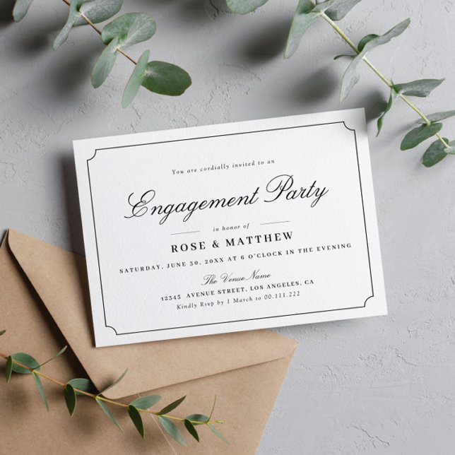invitation de la partie d'engagement de typographi (Créateur téléchargé)