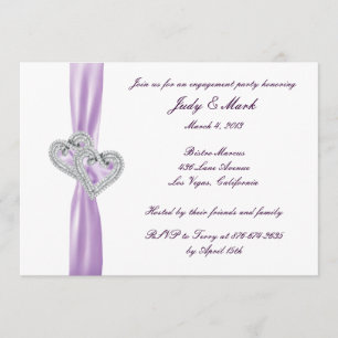 Invitation de la partie d'engagement des coeurs pe