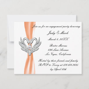 Invitation de la partie d'engagement des cygnes en