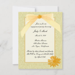 Invitation de la partie d'engagement des fleurs ja