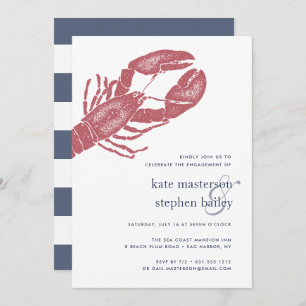 Invitation de la partie d'engagement du homard nau