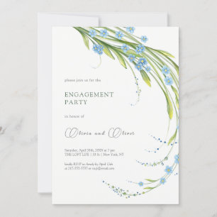 Invitation de la partie d'engagement Forget-Me-Not