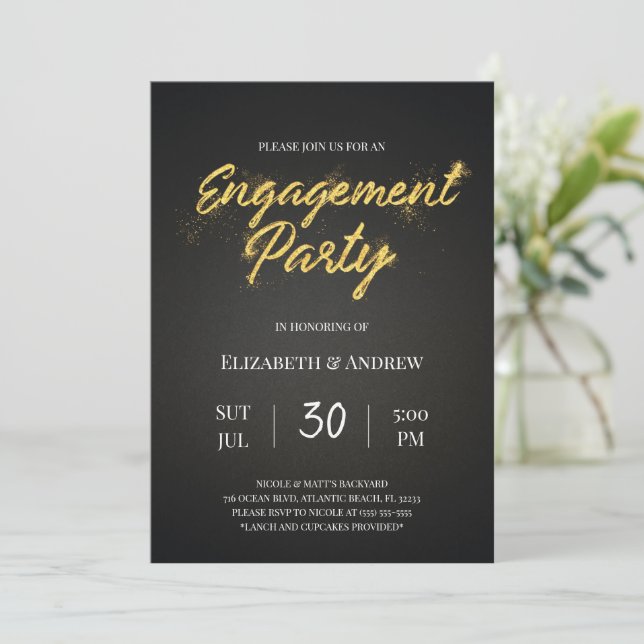 Invitation de la partie d'engagement Gold & Black  (Debout devant)