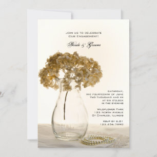 Invitation de la partie d'engagement Hydrangeas sé