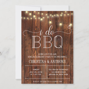 Invitation de la partie d'engagement I Do BBQ