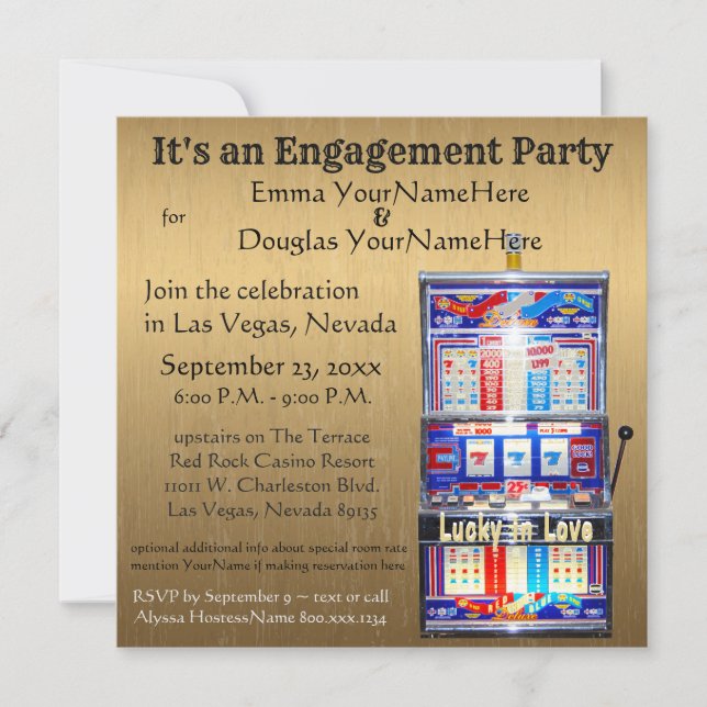 Invitation de la partie d'engagement Lucky in Love (Devant)