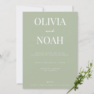 Invitation de la partie d'engagement Mariage Sage
