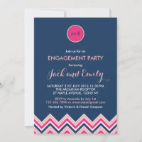 Invitation de la partie d'engagement Navy Blue Pin