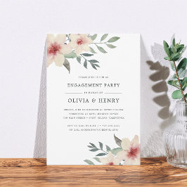 Invitation de la partie d'engagement Peach Blossom