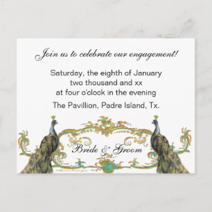 Invitation de la partie d'engagement Peacock & Gol
