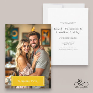 invitation de la partie d'engagement photo simple