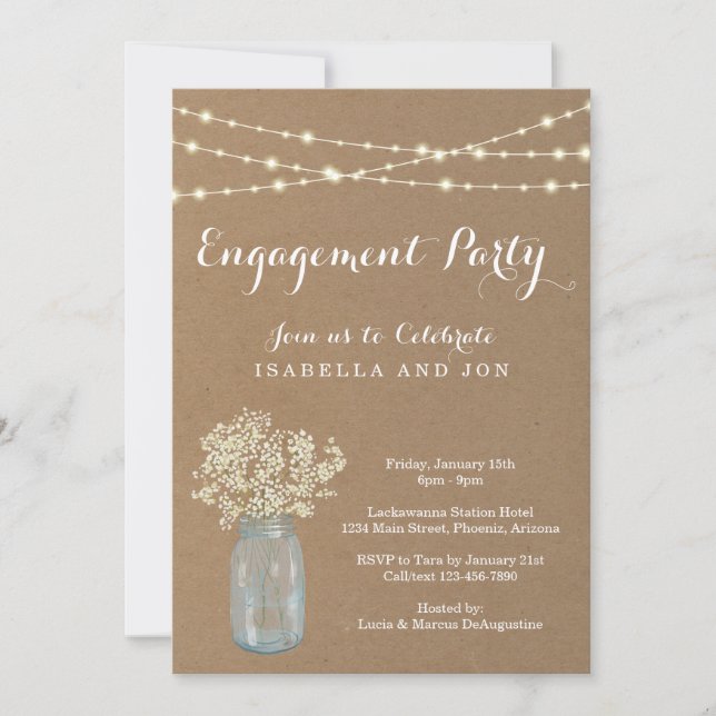 Invitation de la partie d'engagement - Rustic Kraf (Devant)