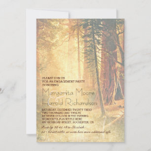 Invitation de la partie d'engagement Vintage Redwo