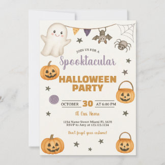 Invitation de la partie d'Halloween Spooktacular