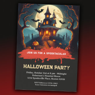Invitation de la partie d'Halloween Spooktacular