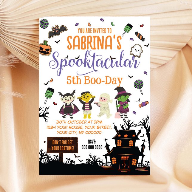Invitation de la partie d'Halloween Spooktacular (Créateur téléchargé)