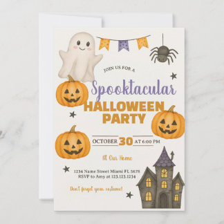 Invitation de la partie d'Halloween Spooktacular