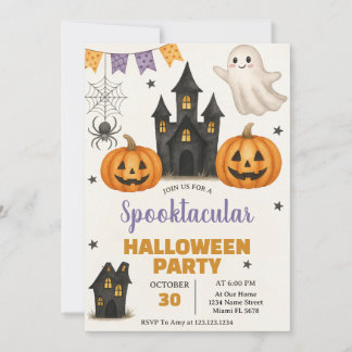 Invitation de la partie d'Halloween Spooktacular