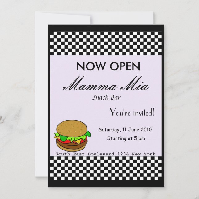 Invitation de la partie d'ouverture de la barre de (Devant)