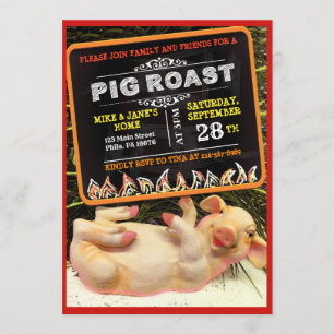 Invitation de la partie du PIG ROAST