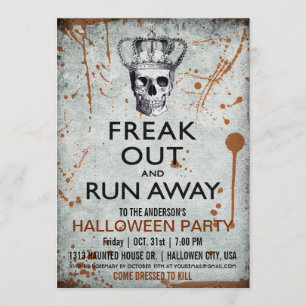 Invitation de la partie Halloween de la Couronne e