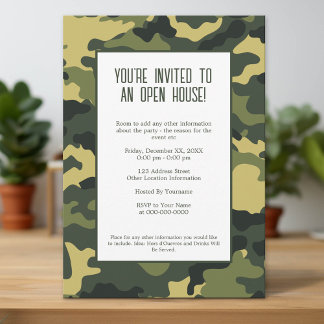 Invitation de la partie militaire/camouflage