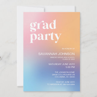 Invitation de la partie moderne Gradient Aura Rain