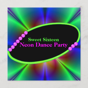 Invitation de la partie personnalisée de Neon Abst