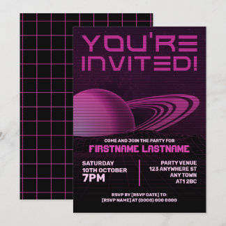 Invitation de la partie Rétrowave Rose