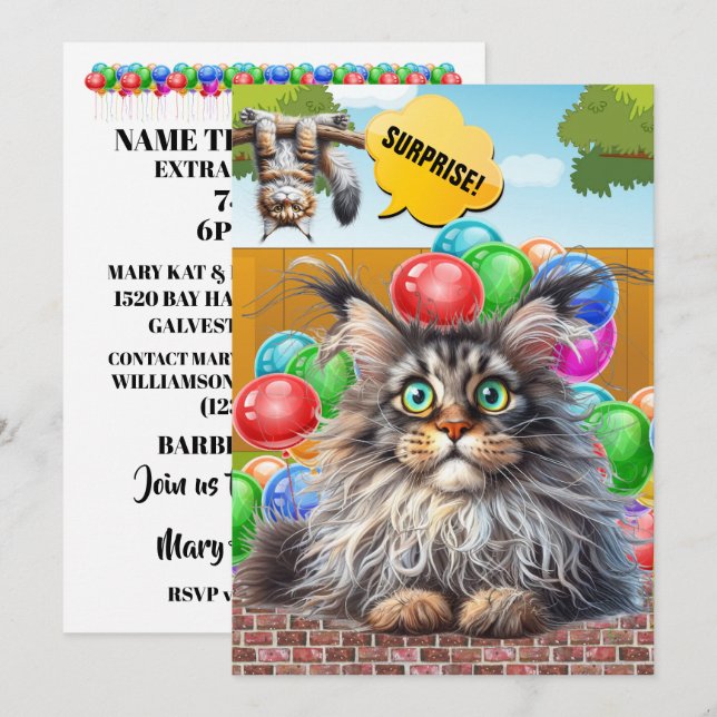 Invitation de la partie SURPRISE (Devant / Derrière)