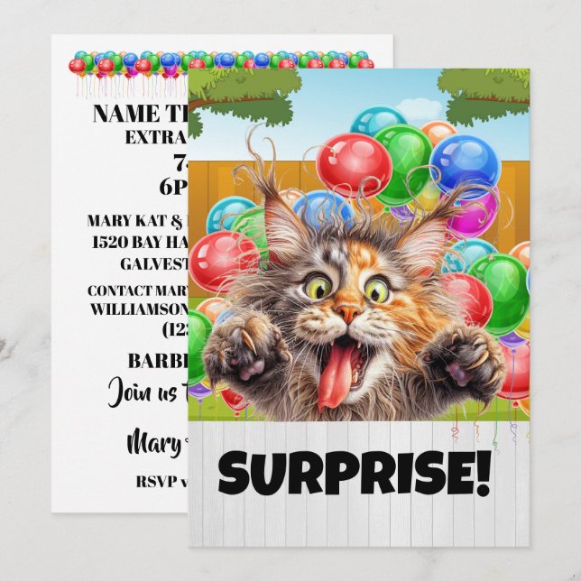 Invitation de la partie SURPRISE (Devant / Derrière)