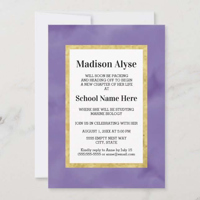 Invitation de la partie Trunk Gold White (Devant)