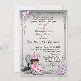 Invitation de la petite princesse Baby shower, arg