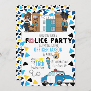 Invitation de la police à une fête à thème
